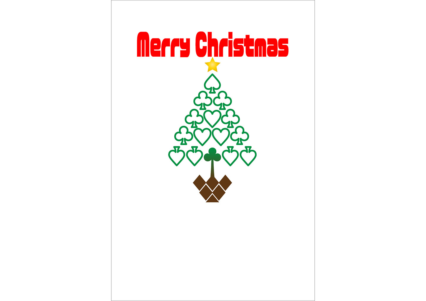 クリスマスカード無料テンプレート15｜クリスマス｜イラストやテンプレートのフリー素材 － 年賀状でざいんばんく