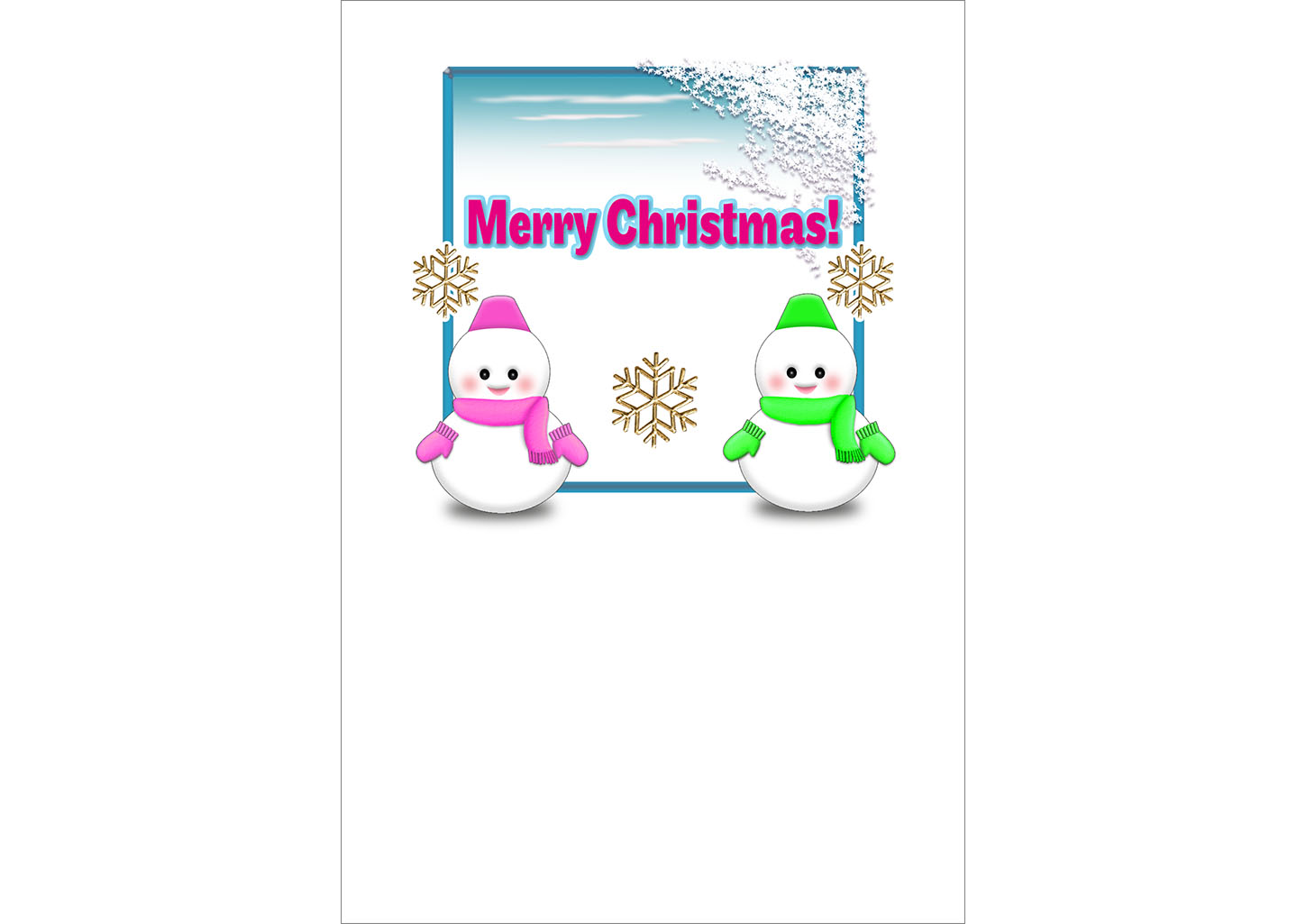 クリスマスカード無料テンプレート09｜クリスマス｜イラストやテンプレートのフリー素材 － 年賀状でざいんばんく