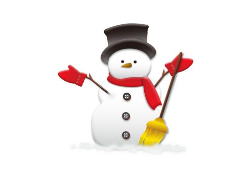 欧米の雪だるまスノーマン｜クリスマスイラスト無料